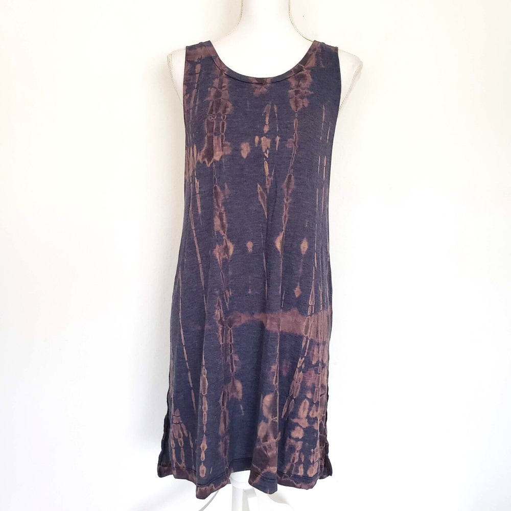 Maronie SIZE M Blue Sleeveless Cross Back Casual Summer Dress Open Side MADE USA